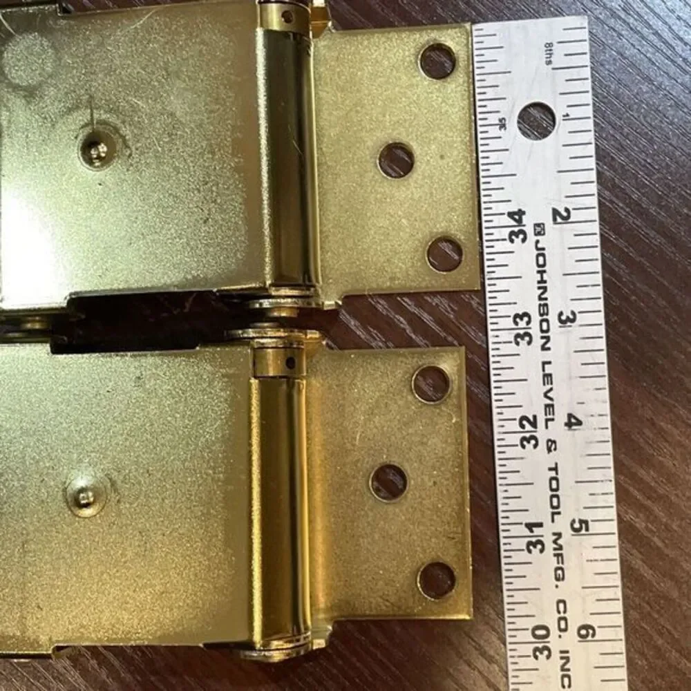 National Hardware N100-049 Satin Brass Double-Acting Spring Hinge 3‎ L x 3 W in.